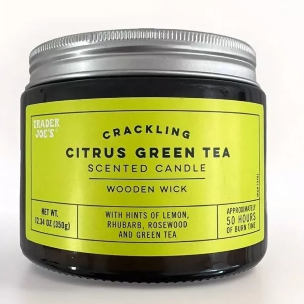 Trader Joe’s Cracker Crackling Citrus Green Tea Candle